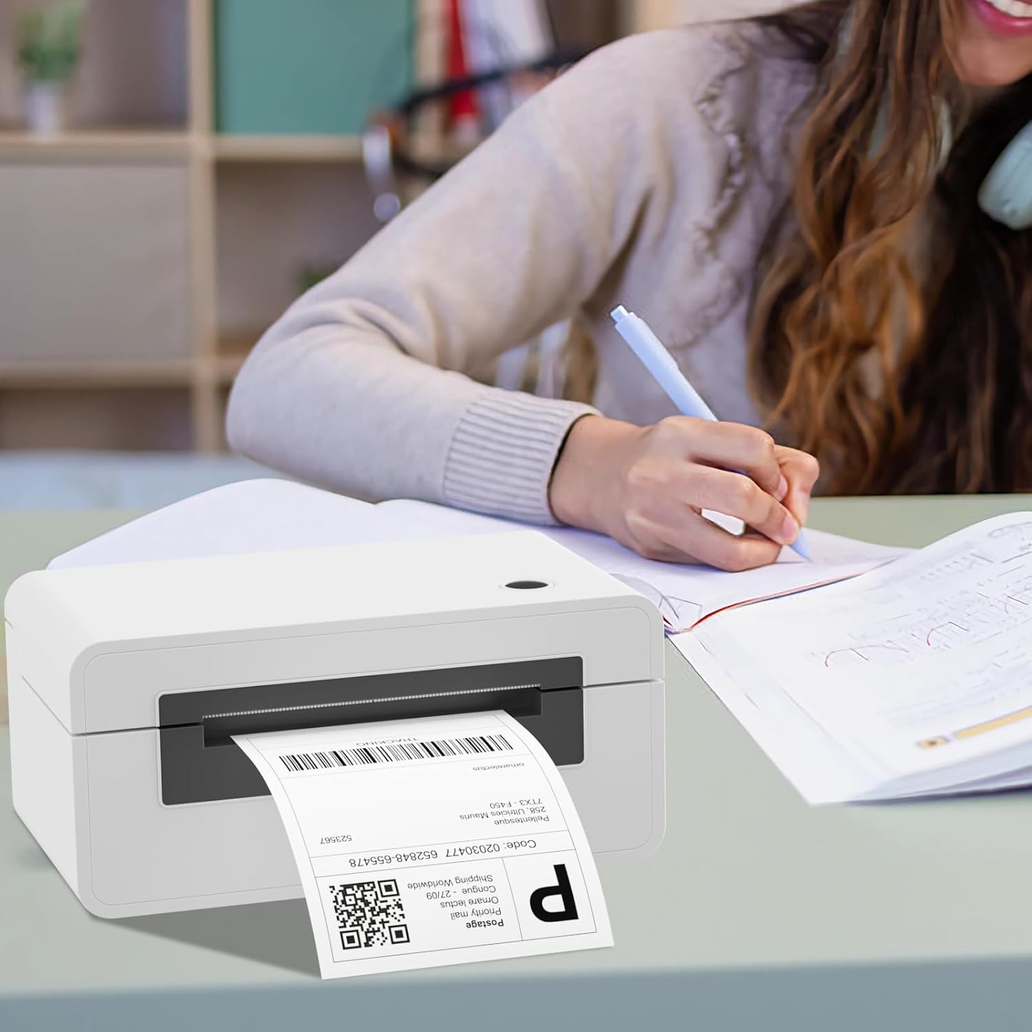 4 x 6 Inches Thermal Labels Fanfold Direct with Perforations for Thermal Printer, Permanent Adhesive Smoothly Printing Compatible Zebra/Rollo Thermal Label Printer (1000 Sheets)