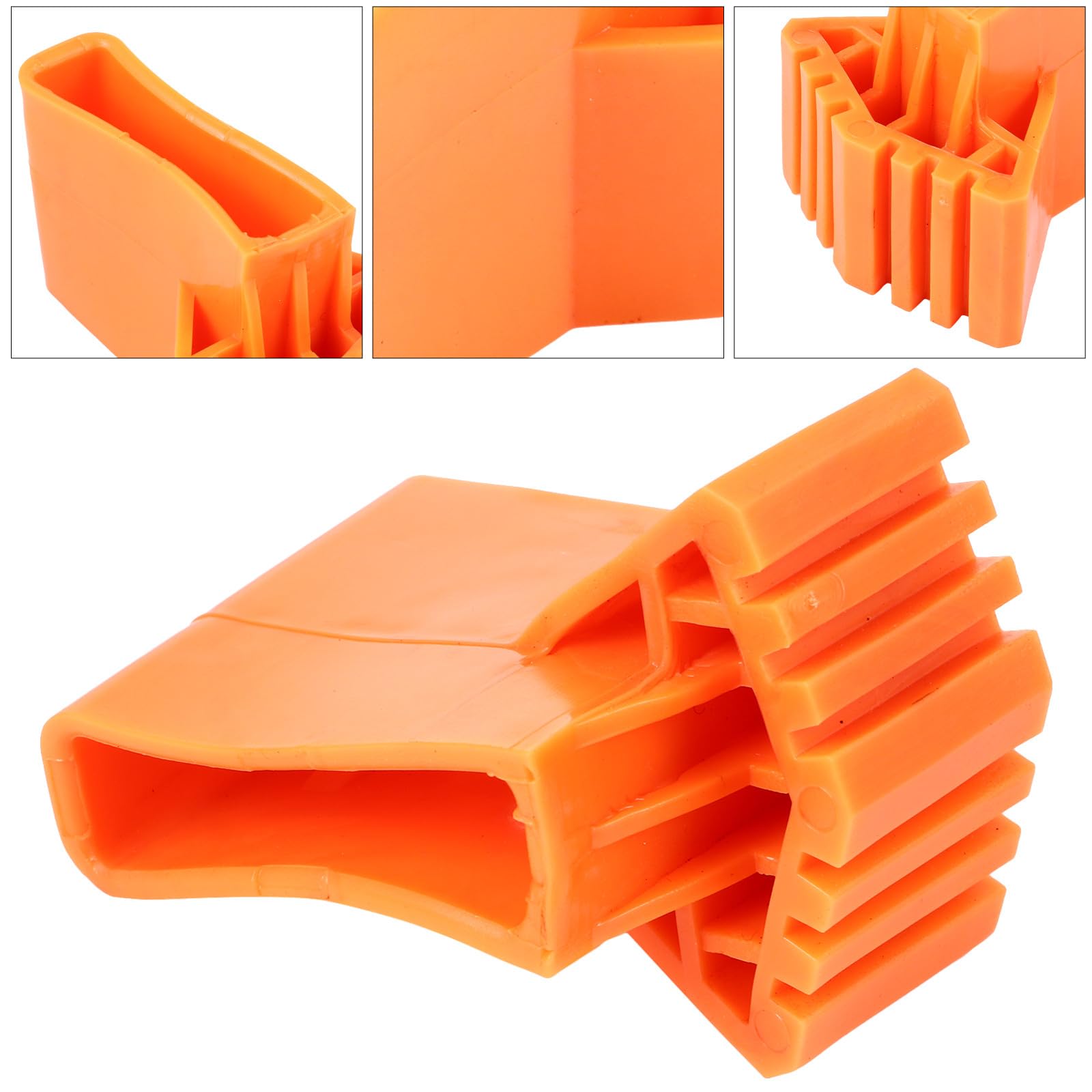 STOBAZA Cubiertas de Goma para Pies de Escalera 50X20 MM, Juego de 4 Piezas Resistentes, Antideslizantes para Escaleras de Aluminio en Hogares