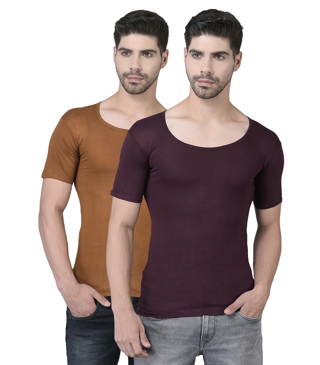 dollar Lehar Men Combed Cotton Round Neck with Sleeve Vest -Colour May Vary-picture-40
