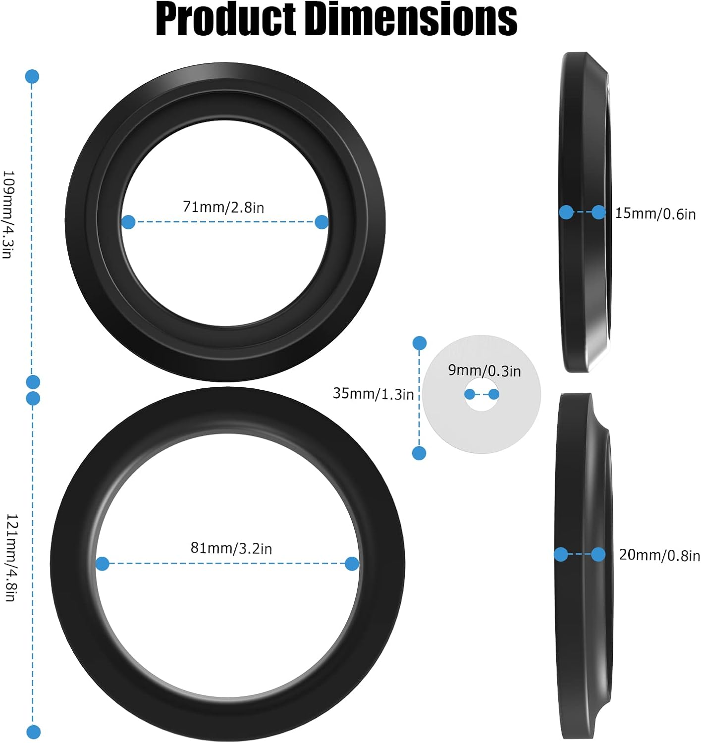 34120 Waste Ball Seal for Thetford Style II & Style Plus Toilets Replacement RV Toilet Seal Kit for Thetford Aqua Magic Style Plus, Style Lite, Style II, and Residence