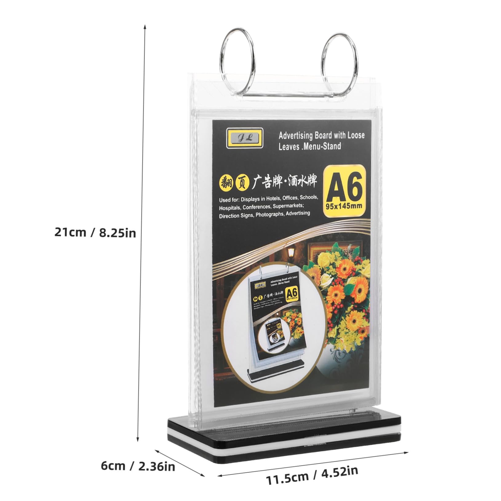11piezas Soporte De Menú Vertical Para Mesa Exhibidor De Carteles Transparente Base Para Restaurantes y Supermercados