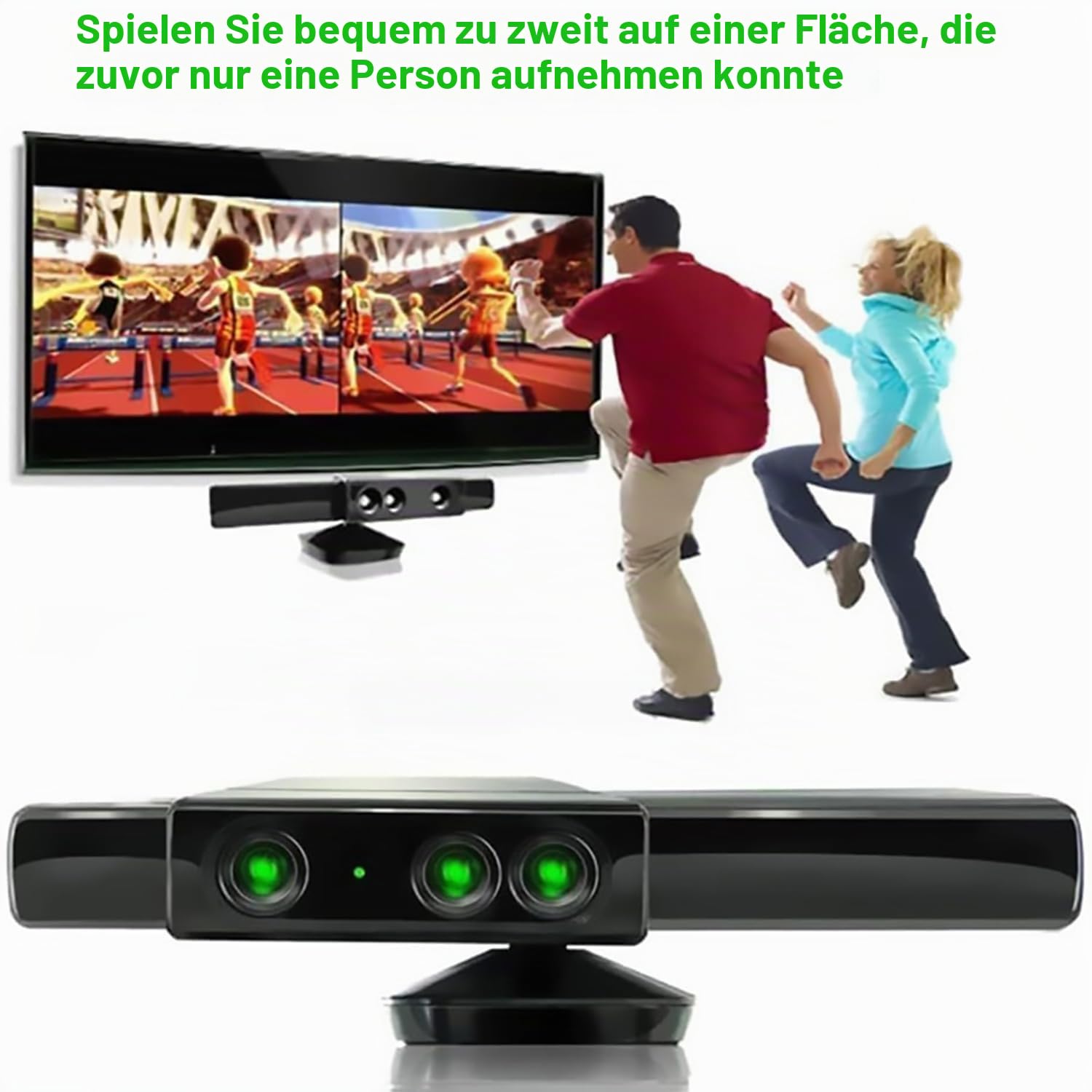OSTENT Super Zoom Weitwinkelobjektiv Sensor Reichweitenreduzierungsadapter Kompatibel mit Microsoft Xbox 360 Kinect