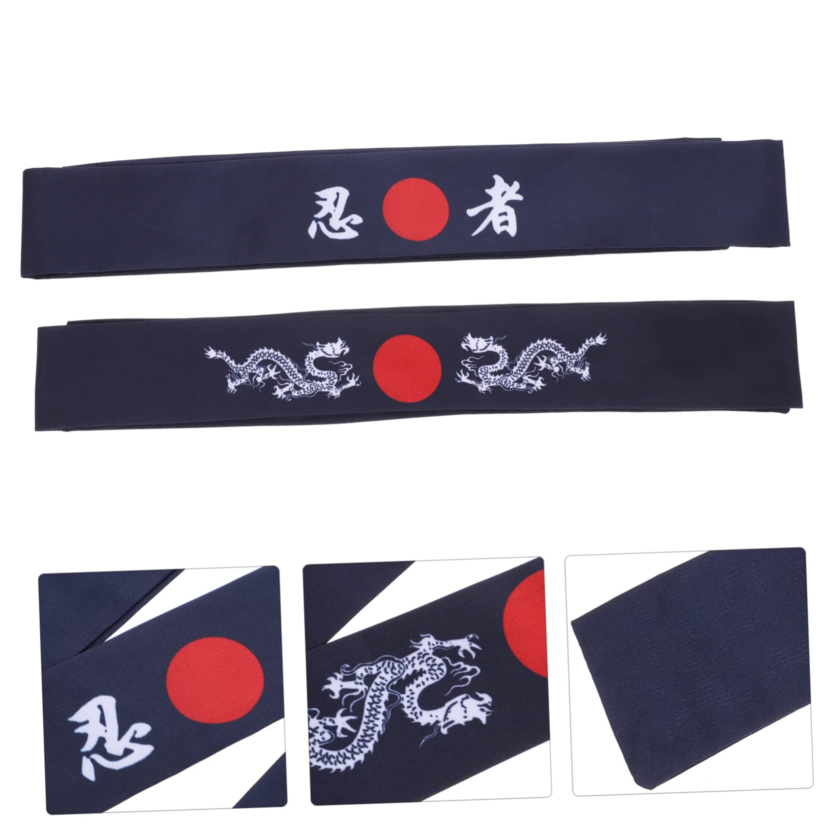 FRCOLOR 10pezzi Bandana Giapponese Con Design Drago Per Sport e Cucina Accessorio Da Chef