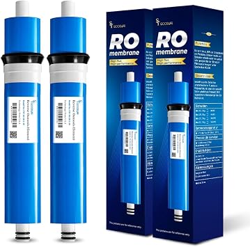 SY GOODLIFE RO Water Purifier System Replace filter Reverse Osmosis Deionization Water Filtration Systems RO/RODI Filter 1812-50GPD2-pcs 1.7"x11.75"
