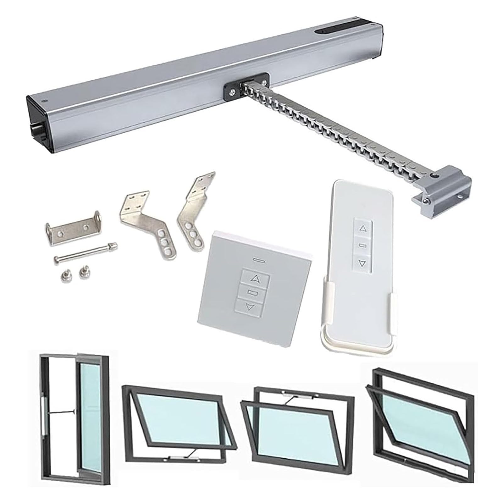 Actuador de tragaluz, abridor de ventanas motorizado automático, control de ventilación inteligente para ventanas de techo, sistema de apertura de marco suave