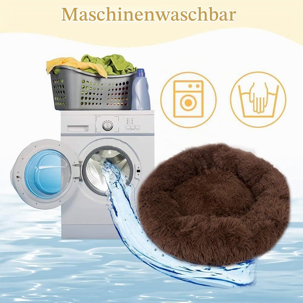 Haoye Hundebett Grosse Hunde, Flauschige Hundekissen, Premium Orthopädisches Haustierbett, kuschelige flocke Hundesofa, Hundekörbchen waschbar für mittel und große Hunde
