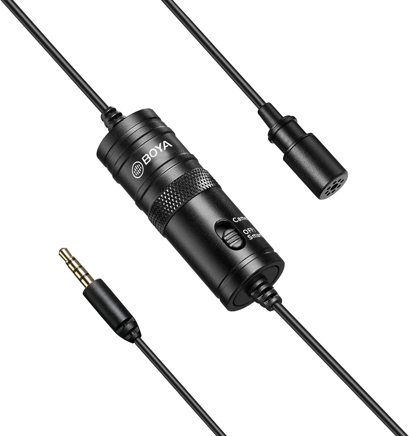 BOYA Microphones by-M1 Compact Smartphone Camera DSLR Lavalier Microphones for iPhone Android Samsung Sony Nikon (19.7ft)