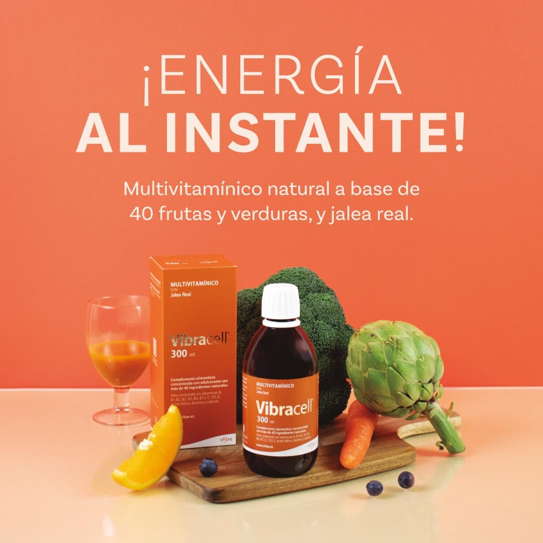 Vitae Vibracell Complemento Alimenticio, VIB300, Naranja, 300 Mililitros