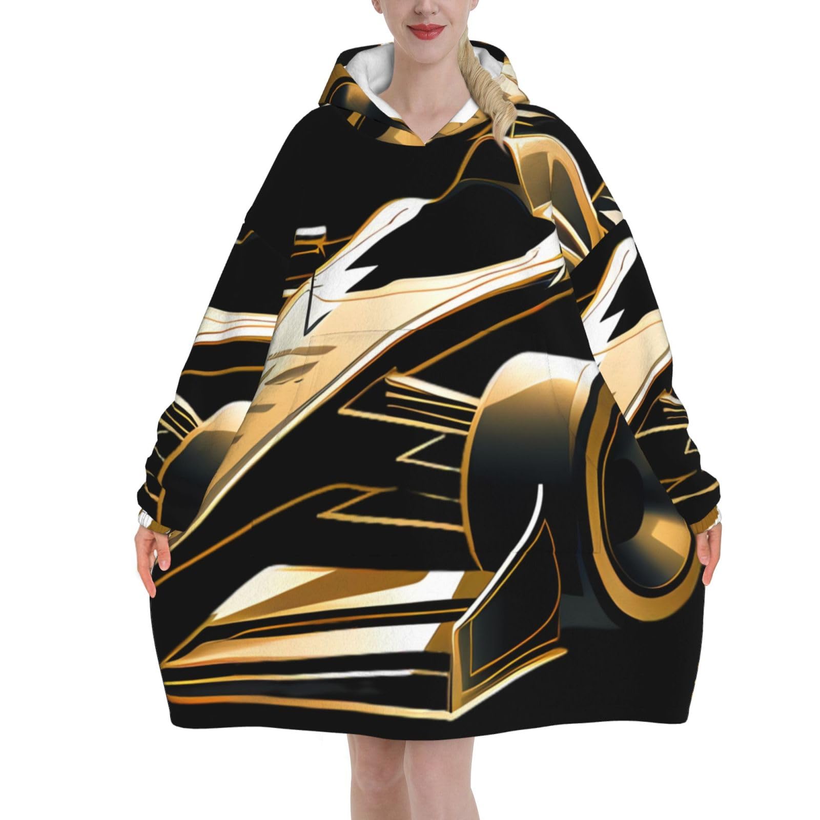 Formula Racing Car Blanket Hoodies For Women And Men Adult Oversize Wearable Blanket Hoodies For Soft And Warm