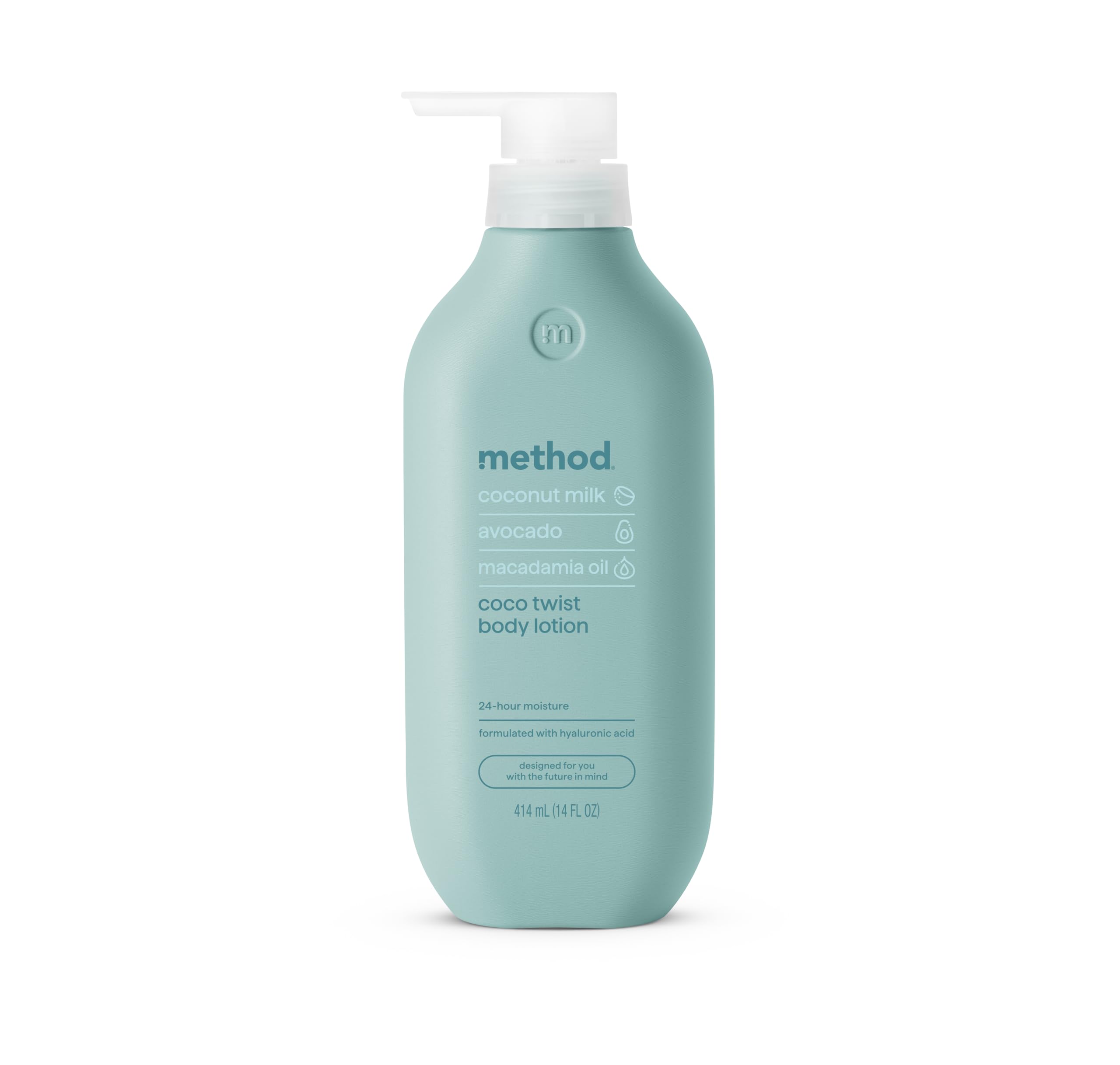 Method Body Lotion, Coco Twist, Coconut Milk, Avocado + Macadamia Oil notes, 14 oz, 24 Hours of Moisture, 14 oz