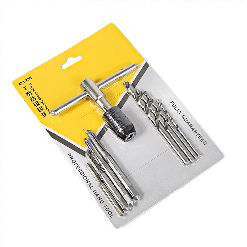 uptodateproducts 9PCS/SET T Type Thread Tap Reamer Metric Screw Tap Hand Taps Drill Bit Set Screw Hole Drill Bit Set Machine Thread Tap Hand Tool (B0C2HCZDJV) Amazon Price History, Amazon Price Tracker
