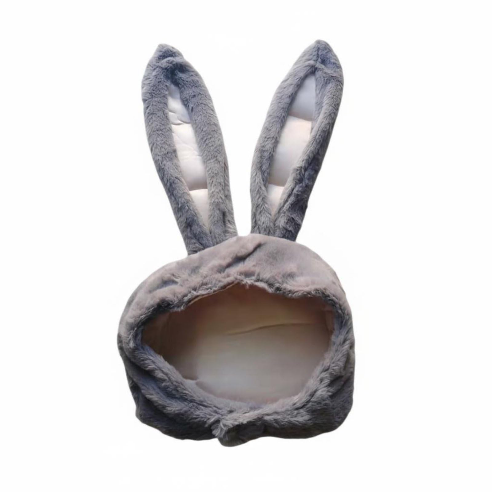 YWMJZEU Cosplay Ear Hood, Soft Plush Bunny Ears Hood Cute Cuddly Hare Hat Photo Prop Furry Soft Hare Headwear Funny Animal Hat Costume Hat for Cosplay Party Carnival, Grey, Long Ear