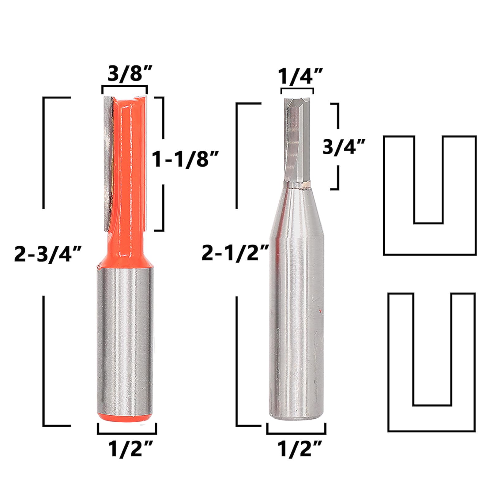 Sinoprotools 6Pcs Dovetail Router Bit Set 1/2 Inch Shank, Dovetail Router Bit for Making Drawers & Boxes Jointing, Grooving - Image 3