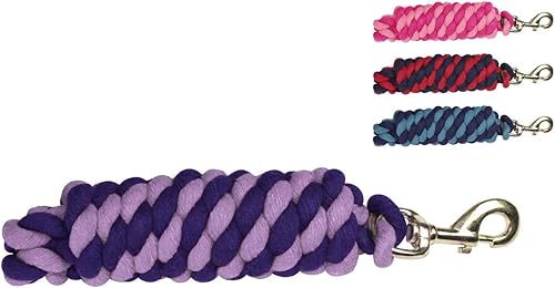 Miniatura 3 de Derby Originals Par de 2 cuerdas trenzadas de algodón de 10 pies con perno de latón para caballos y ganado