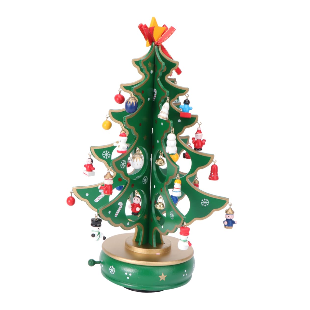 STOBAZA Classic Wooden Christmas Tree Music Box German Music Box Indoor Decoration Pendants