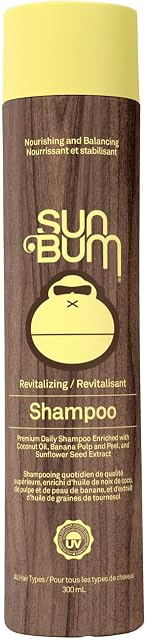 Sun Bum Beach Shampooing revitalisant, Hydratant, Lissant et Shine Enhancing, Sans parabène, Sans gluten, Vegan, UV Protection, 300 mL Bouteille 1 Nombre