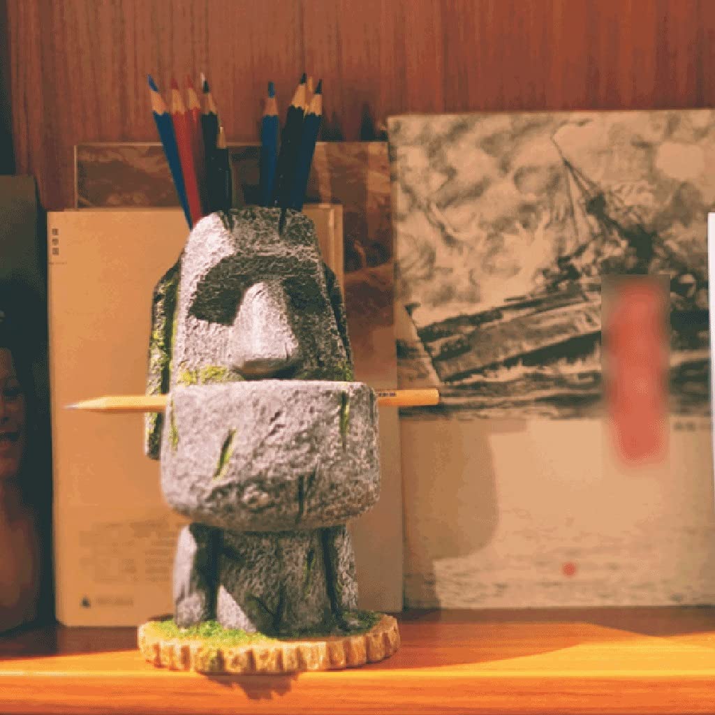 Support de stylo for le support de stylo de la résine de bureau mignon titulaire de stylos maquillage porte-pinceau créatif Statue de stylo Porte-stylo personnalisé Bureau de rangement Accueil Boîte d