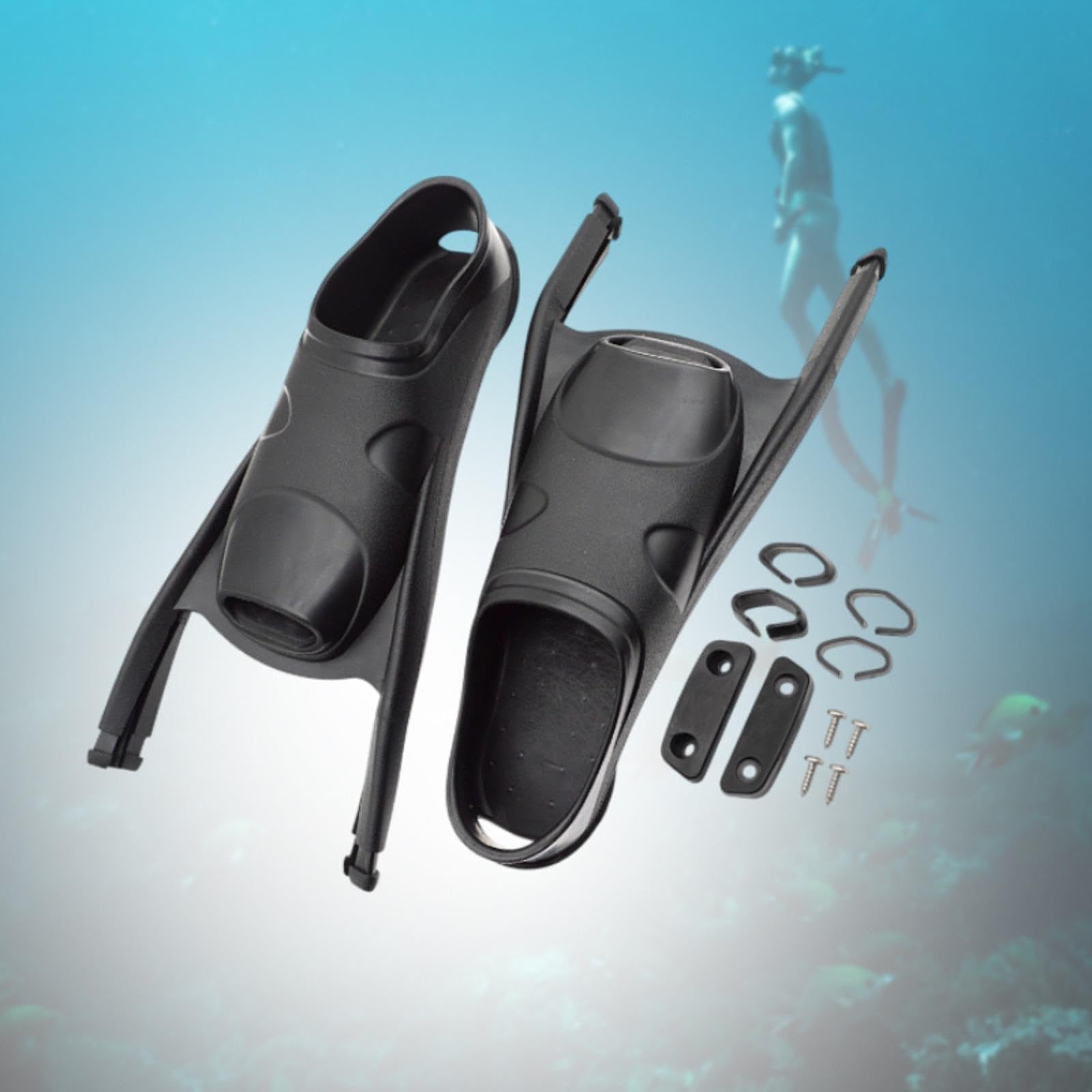 Aletas de Buceo Profesionales para Adultos Aletas Cortas de Natación Aletas para Entrenamiento en Piscina Hechas de Silicona Cómodas Adecuadas para