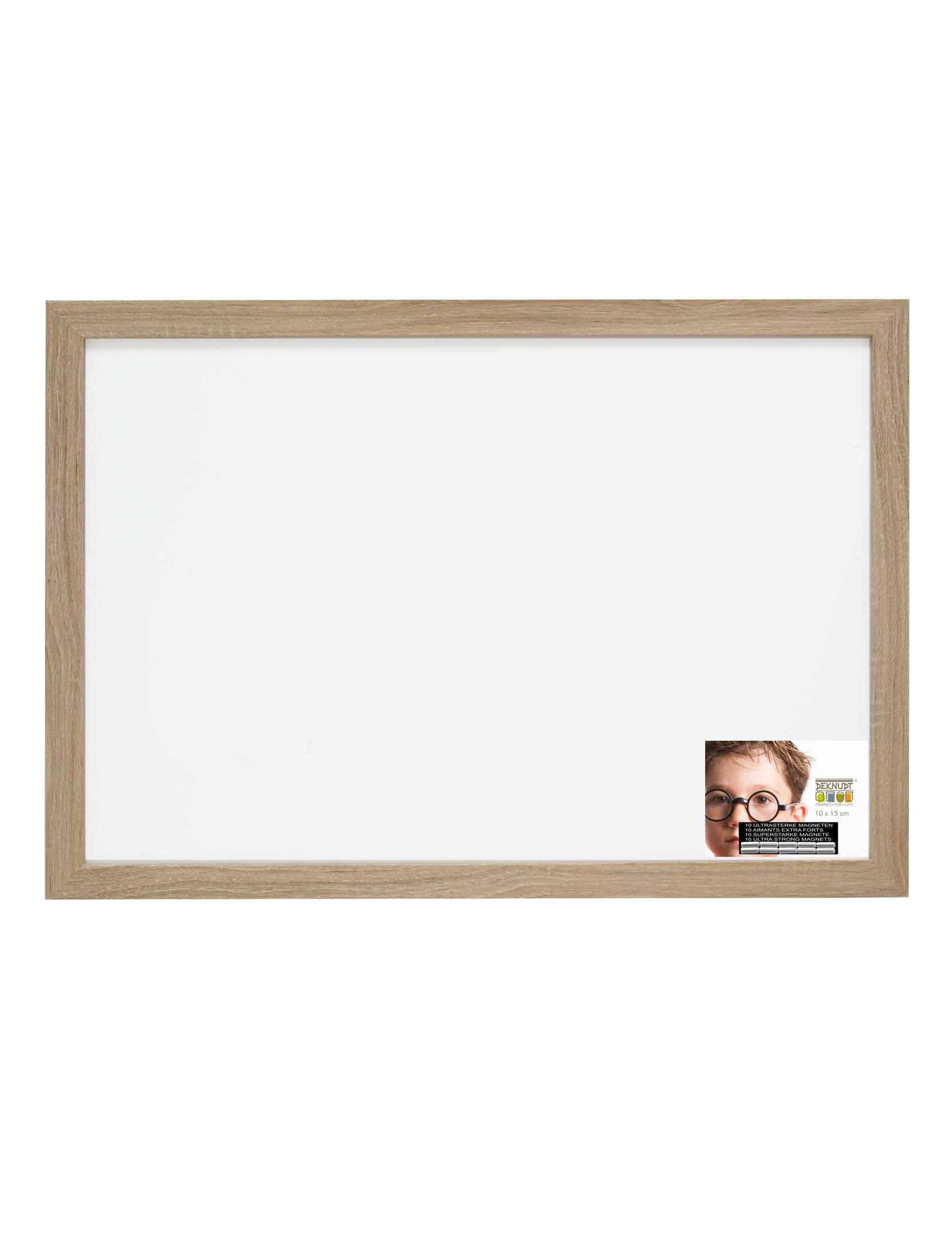Tableau magnétique mural en bois naturel pêle-mêle photo 10x15 cm et 15x20 cm