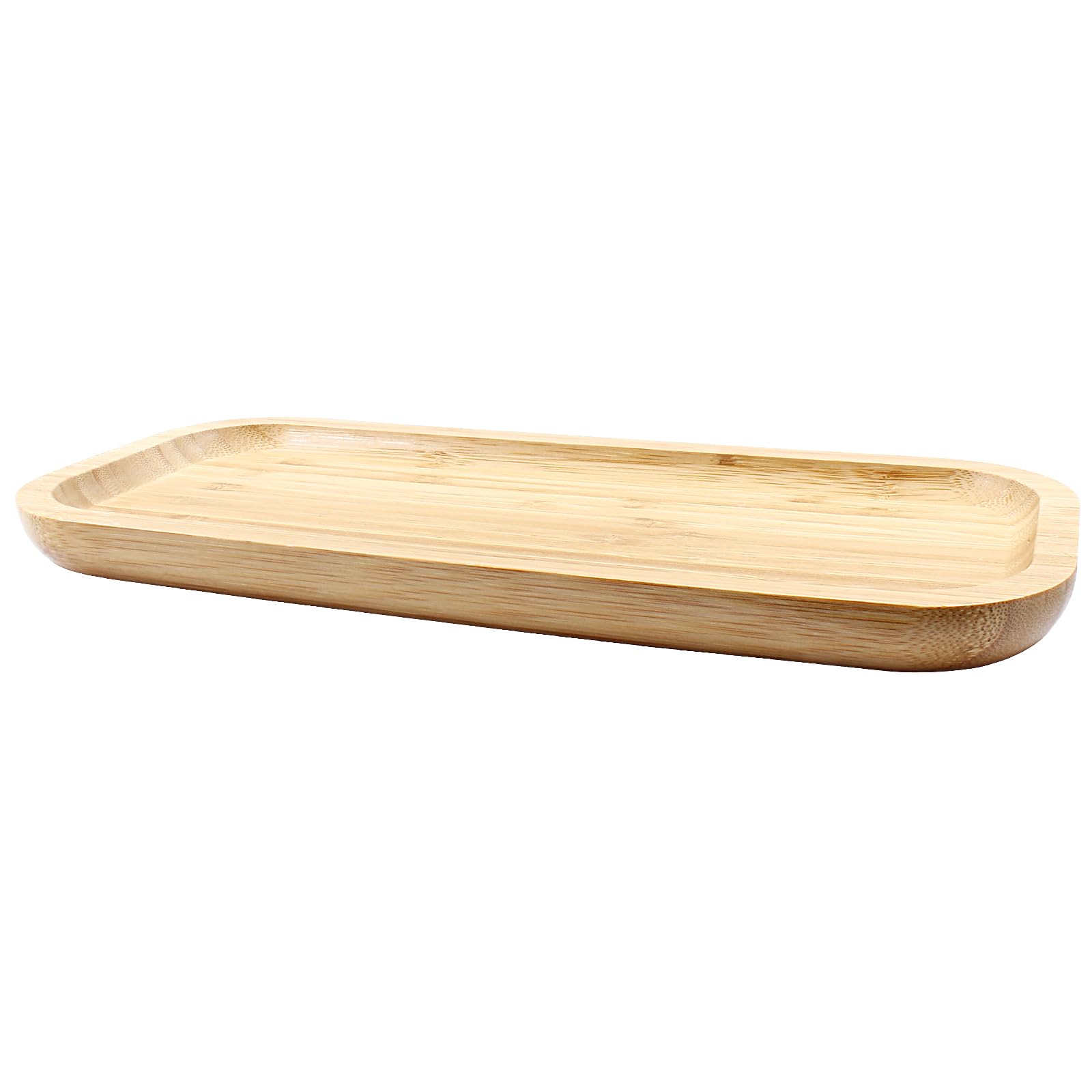 Bandeja de bambú de 30 cm para servir té, baño, fregadero de cocina, expositor de perfume, portavelas, bandeja de bambú ecológica para decoración del hogar