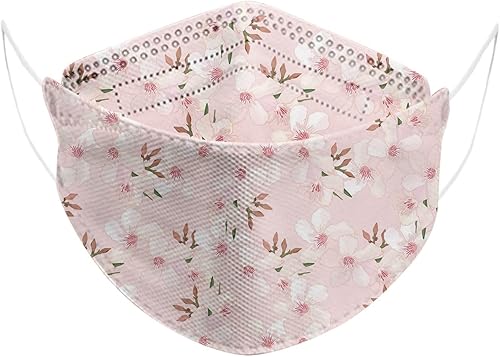 Miniatura 7 de HEALT Paquete de 50 mascarillas protectoras KF_94 para adultos con diseños 4D cubrebocas desechables de 4 capas con alambre de nariz para mujeres y
