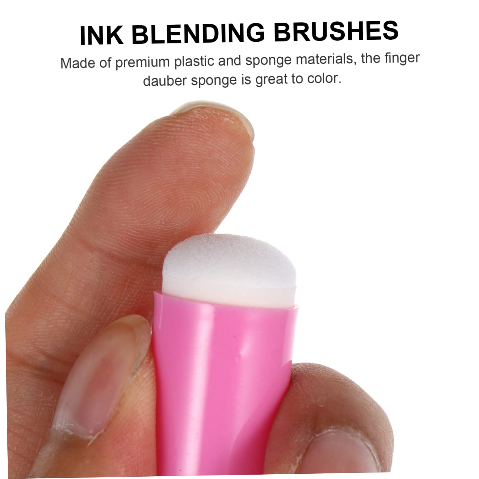 BEBEMOKO 10pcs Kids Ink Pad Craft Ink Stamps Pad Plastic and Sponge Safe for Children Random Color