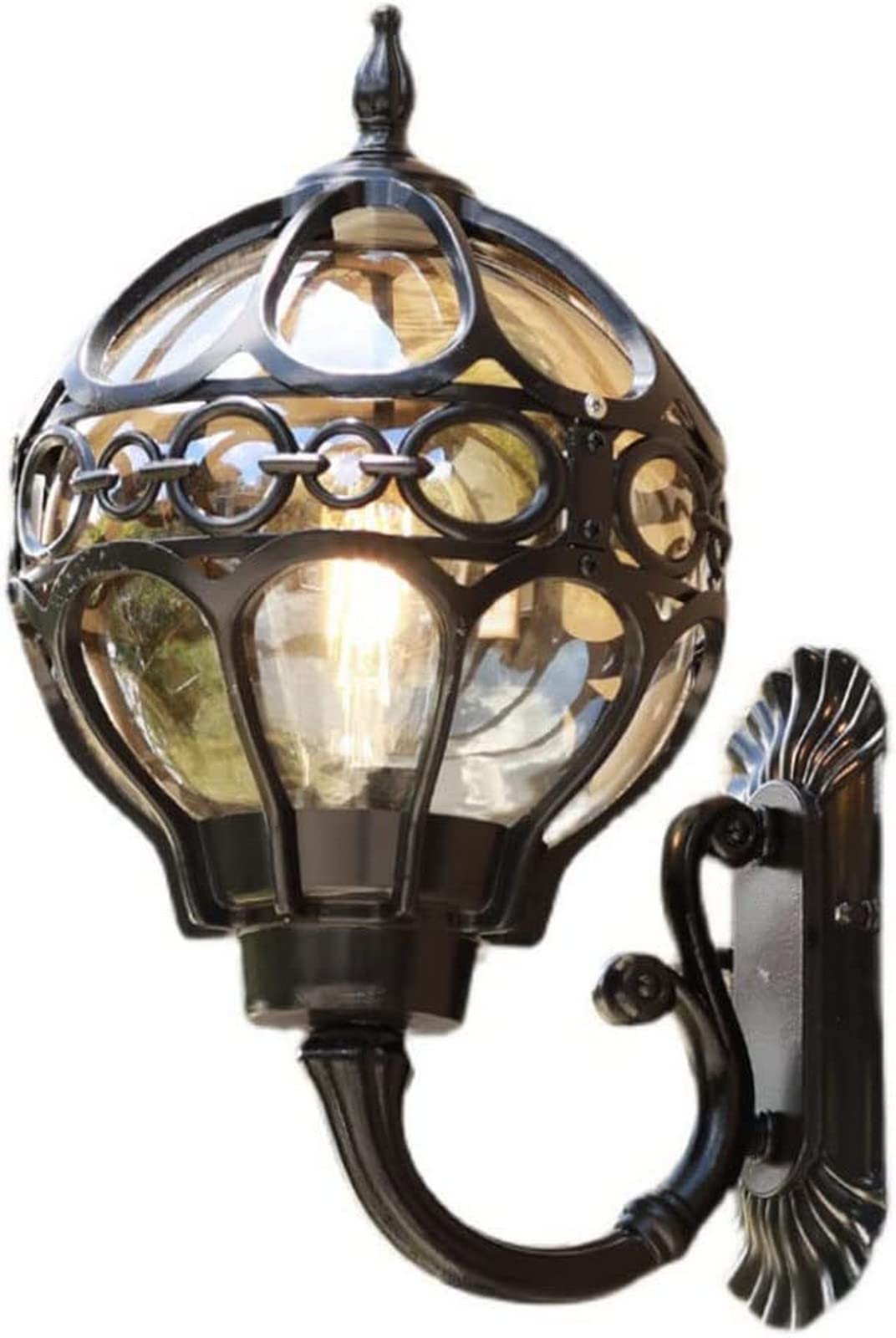 Wall Sconces, Outdoor Wall Light V-intage Wall Sconce Modern Outdoor Wall Lights Waterproof Wall Lamp Glass Lampshades Wall Sconce Fixture Aluminum Light Compatible with Garden,Courtyard,Front D
