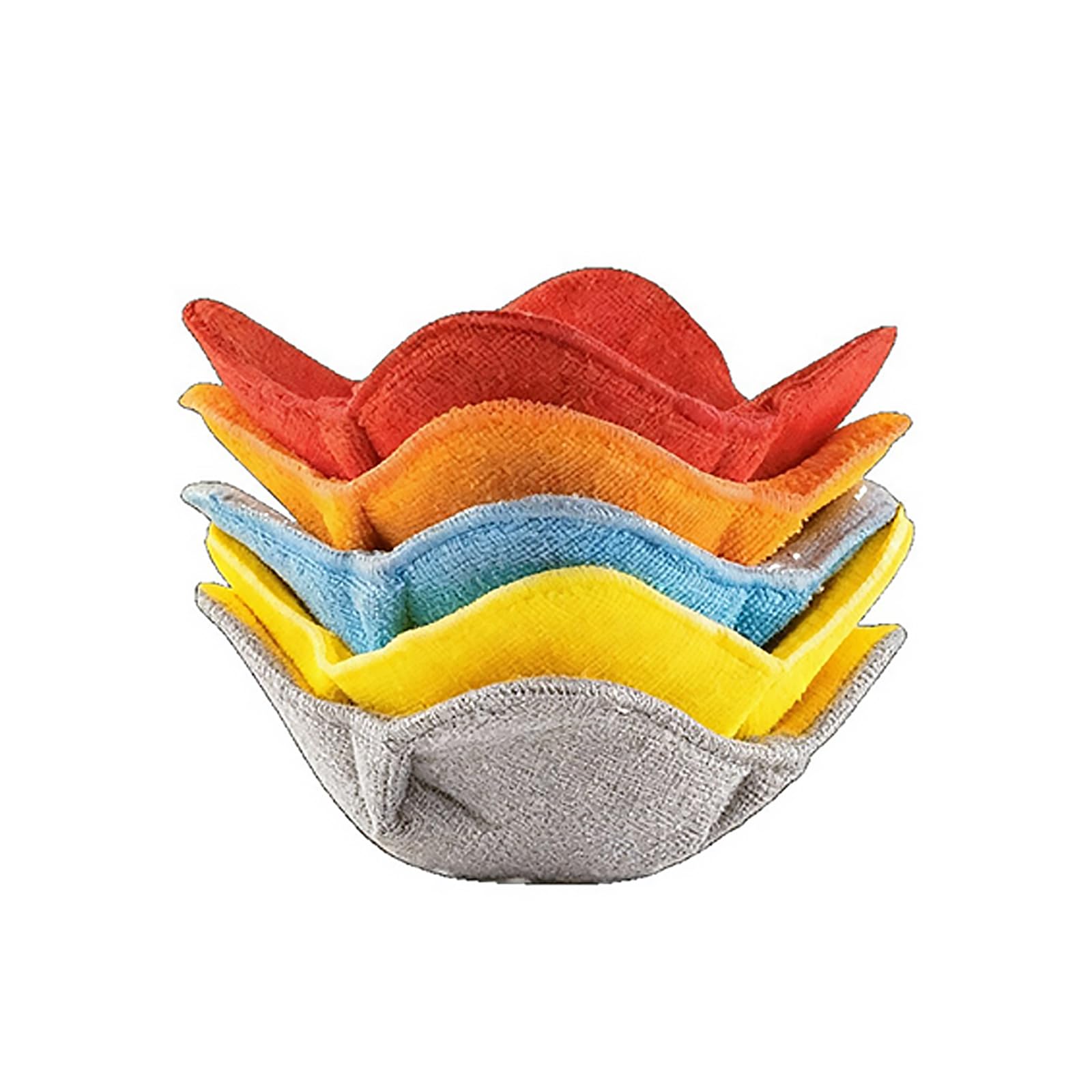 Tsophreniq Of 5 Practical Bowl Sleeve Table Placemat Prevents Burn While Microwaving Meals Ideal for Families Easy Cleaning Bowl Pad