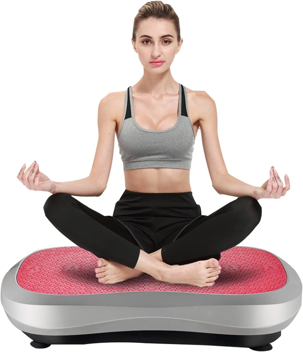 Vibration Plate Exercise Machine,Full Body Workout Fitness Platform,4D Powerful Motors Oscillation,for Home Training