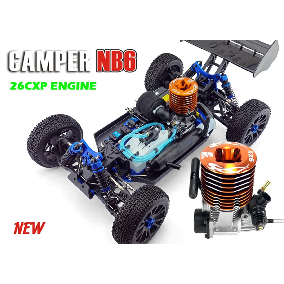 HSP 94970 1/8 skala 2,4G 4WD 70KM/U off-road RC samochód, 2,4 GHz, zdalnie sterowany samochód wyścigowy, monster truck RTR (niebieski)