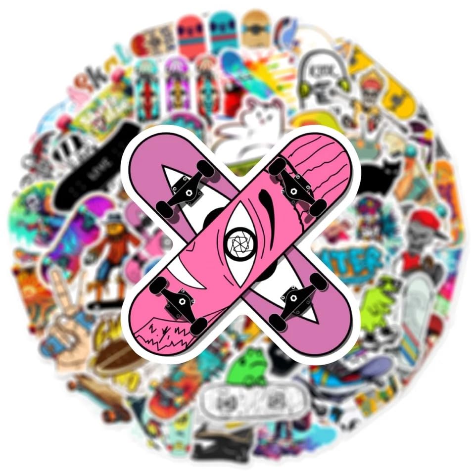 FRANKdesigns Psychedelic Skateboarding Sticker Pack