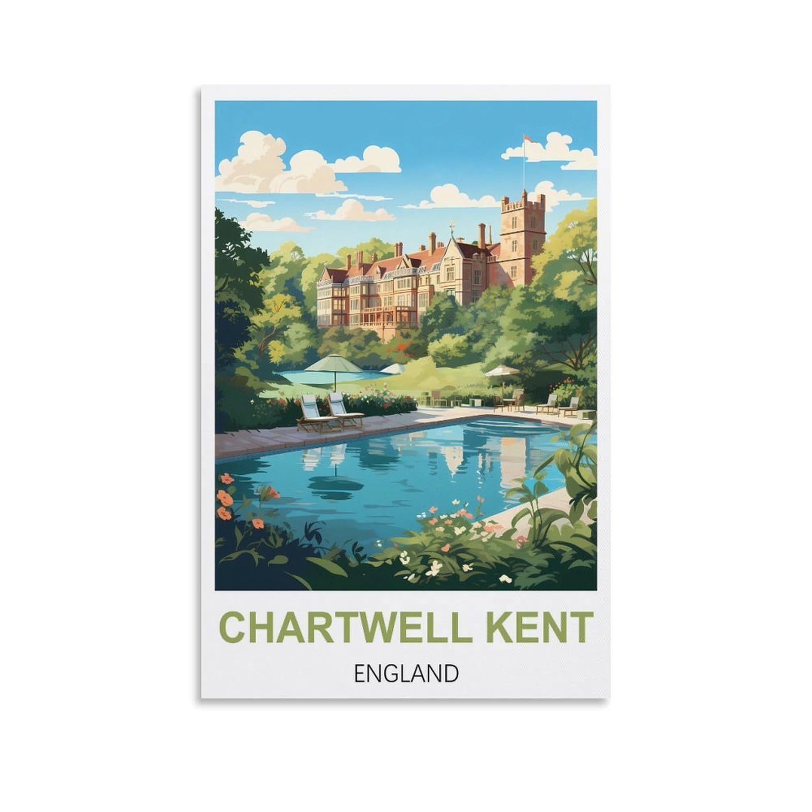 Vintage Metal Tin Signs Chartwell Kent Englands Metal Wall Art Bar Sign for Kitchen Pubs Coffee Metal Wall Decoration 15x30cm