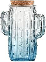 Vista 1 de 123Arts Tarro de caramelo de cactus de alivio de vidrio para platos de dulces, tarro de bocadillos, tarro de almacenamiento de alimentos con tapa