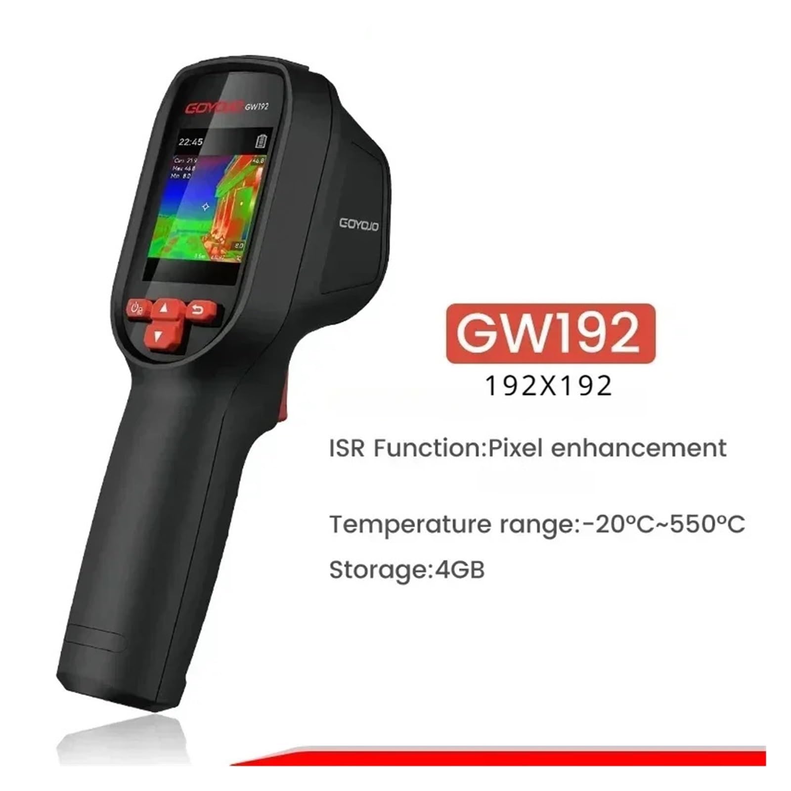 Cámara termográfica de 192x192, cámara termográfica portátil, for inspección del hogar, Trabajos de Fugas de Agua eléctrica(GW192)