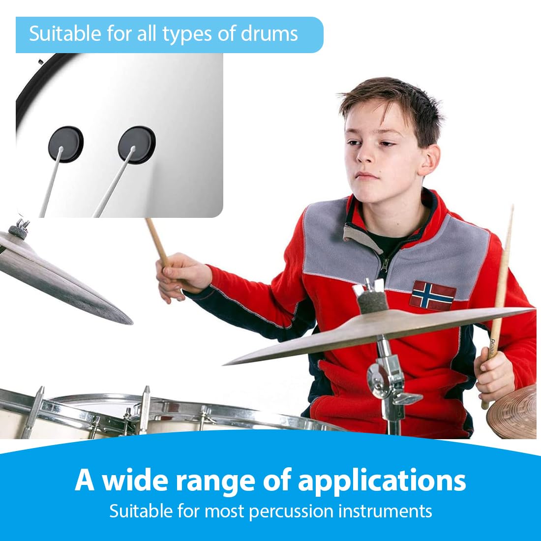 24 stück Gel Dämpfer Silikon Drum Mute Gel Ungiftig Selbstklebend Silikon Trommel Pads für Schlagzeug Klangregelung (Transparent)