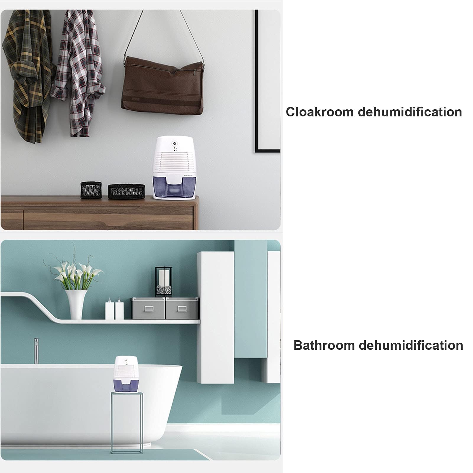 Mini USB Deumidificatore Asciugatrice per Uso Domestico Deumidificatore Portatile Silenzioso per Alta umidità in Casa, Bagno, Camera da Letto, Scantinati,