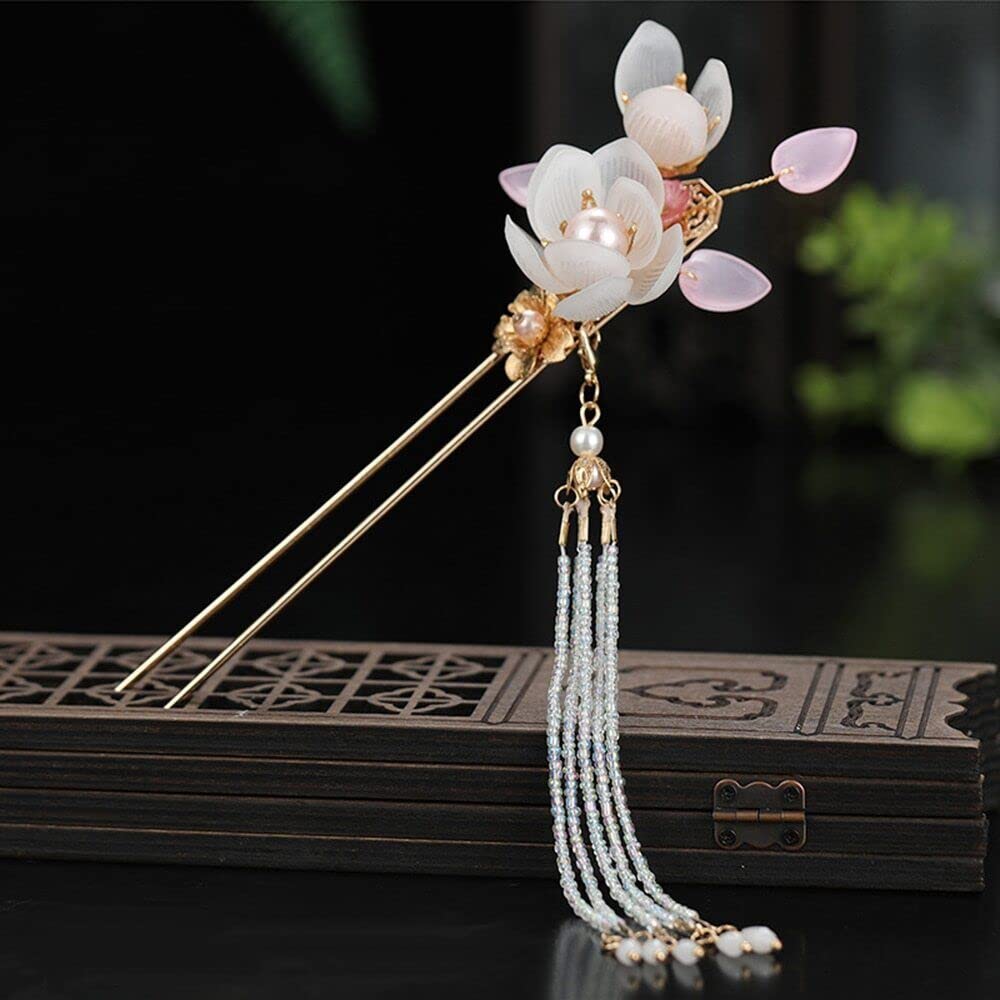 Chińska spinka do włosów,Vintage Hair Chopstick,Chiński styl Hanfu Hair Stick Women Metal Glaze Hair Fork Pałeczki do włosów Spinka do włosów