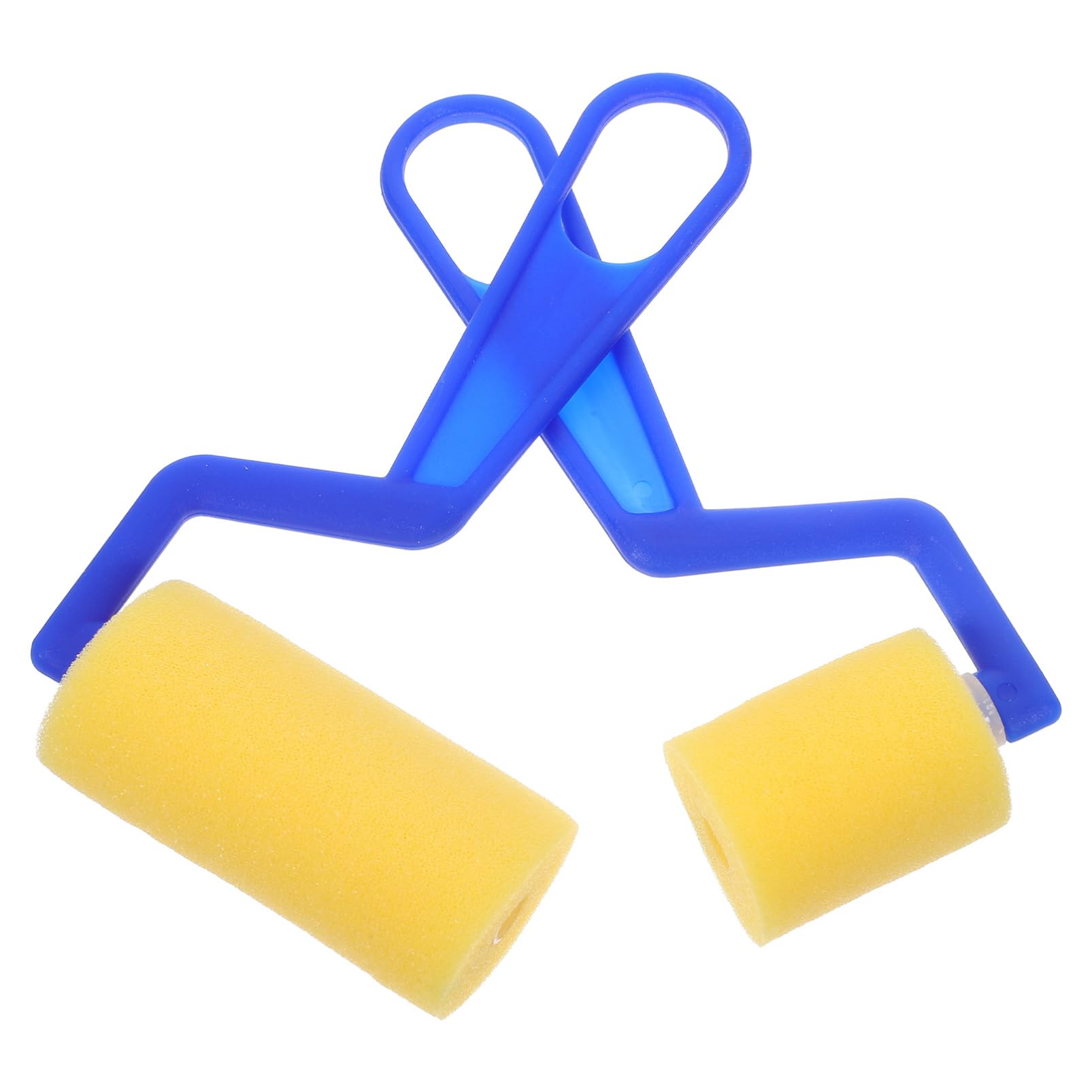 VILLCASE 2pcs Boys and Girls Paint Roller Sponge Brush Set Mini Painting Tool for Art Class Home Comfortable to Hold Sponge Rollers for Boys and Girls Creative Art