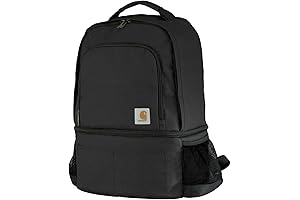 Carhartt Insulated 24 Can Two Compartment Cooler Lunchbox Backpack for Men with Fully-Insulated Cooler Base