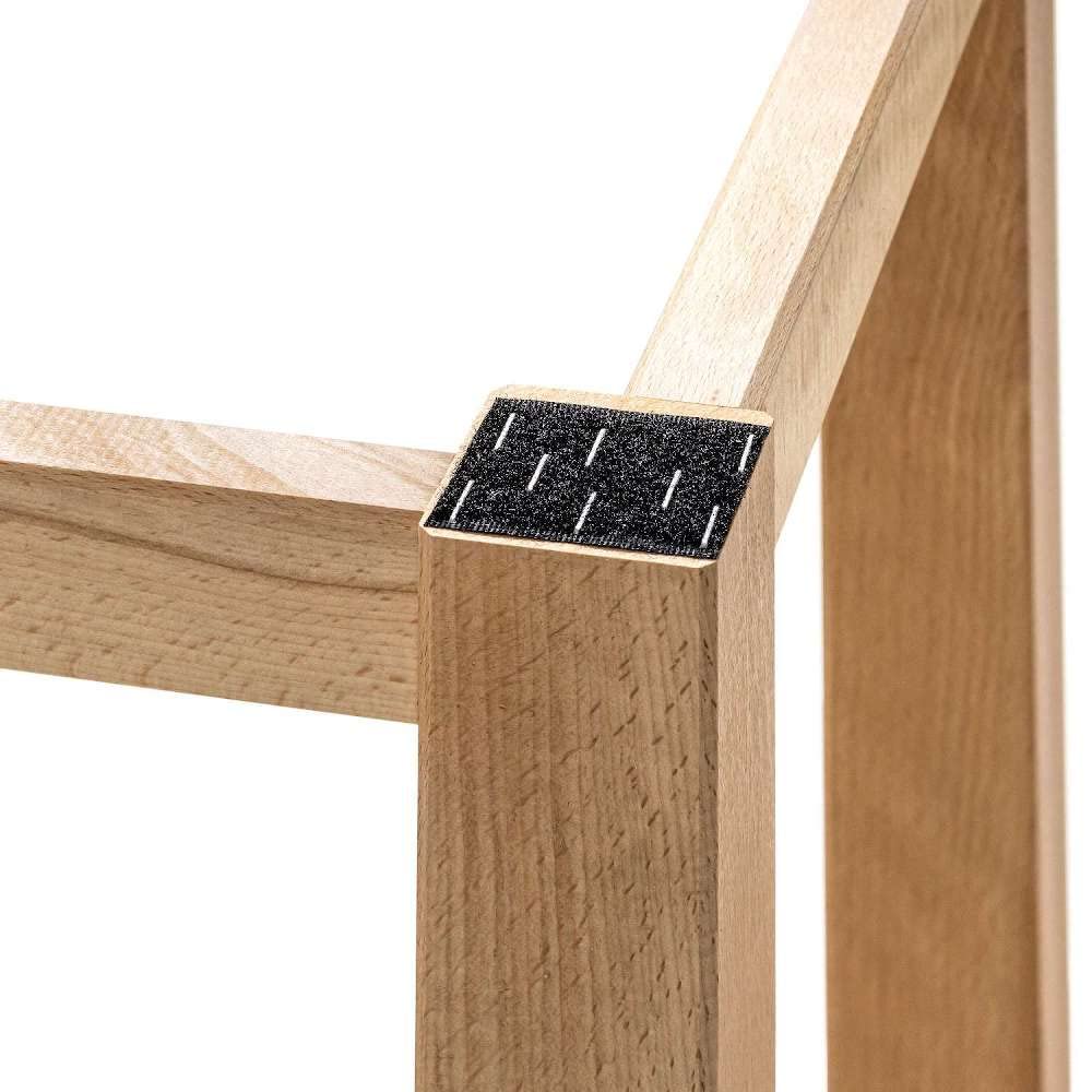 Ceppo da Macellaio in Legno di Faggio, Piano 40x40x10 cm, Base Robusta, Strumento Ideale per la Preparazione di Carne, Tagliere da Carne, Ceppo da Lavoro
