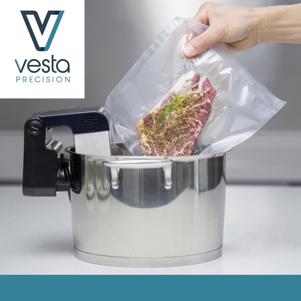 Vesta Precision Thermocirculateur à Immersion SV91 Imersa Pro pour Cuisine basse Température avec App de Contrôle compatible avec les Réservoirs d'eau ≤50L | Conception Pliable Couleur Noire