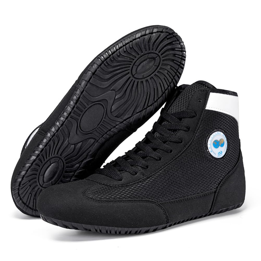 Zapatillas De Boxeo Y Lucha Unisex, Entrenadores De Boxeo De Malla, Calzado Transpirable para Combate, Ejercicio, Fitness Y Artes Marciales, con Cordones