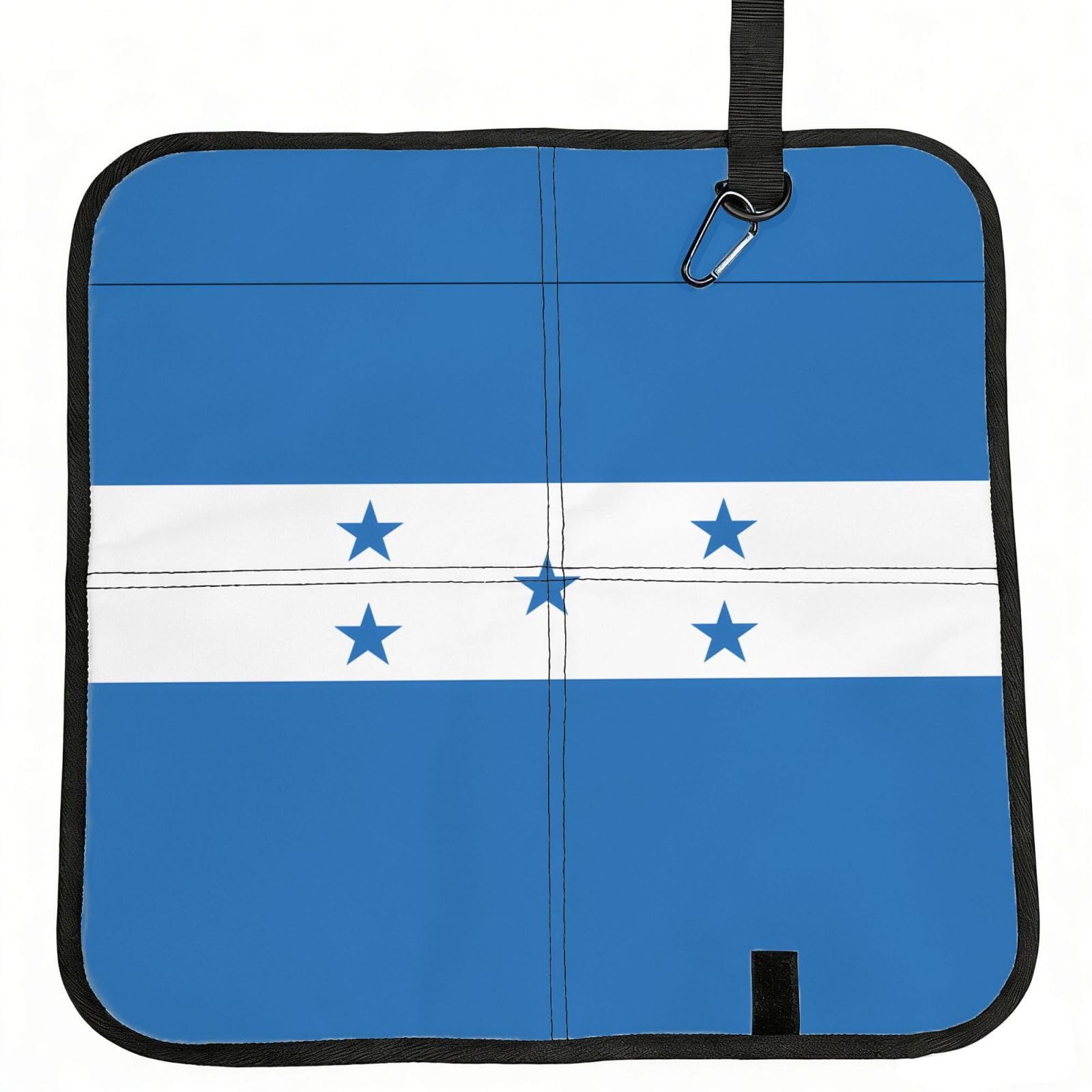 MROWYC Flag of Honduras Printed Foldable Seat Cushion - Portable with Carabiner, for Stadium, Camping, Hiking