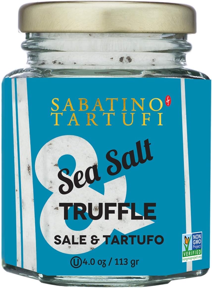 Sabatino Tartufi Truffle Salt Seasoning, All Natural Gourmet Truffle Salt, Sicilian Sea Salt,Kosher, Non-Gmo Project Certified, 4 oz