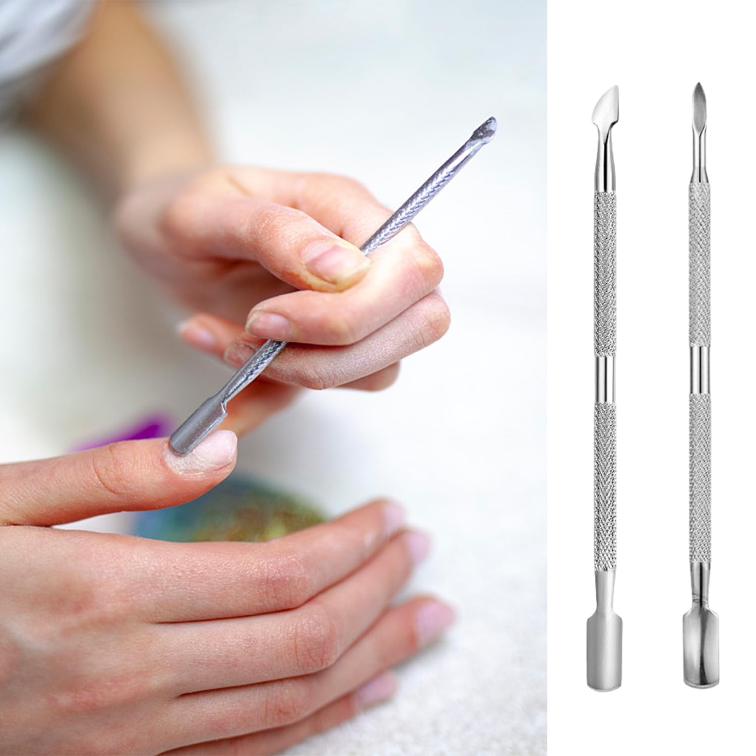 Zestaw 3 części do usuwania zrogowaciałej warstwy podczas manicure, profesjonalne narzędzie ze stali nierdzewnej do usuwania zrogowaciałej skóry, profesjonalne nożyczki do paznokci