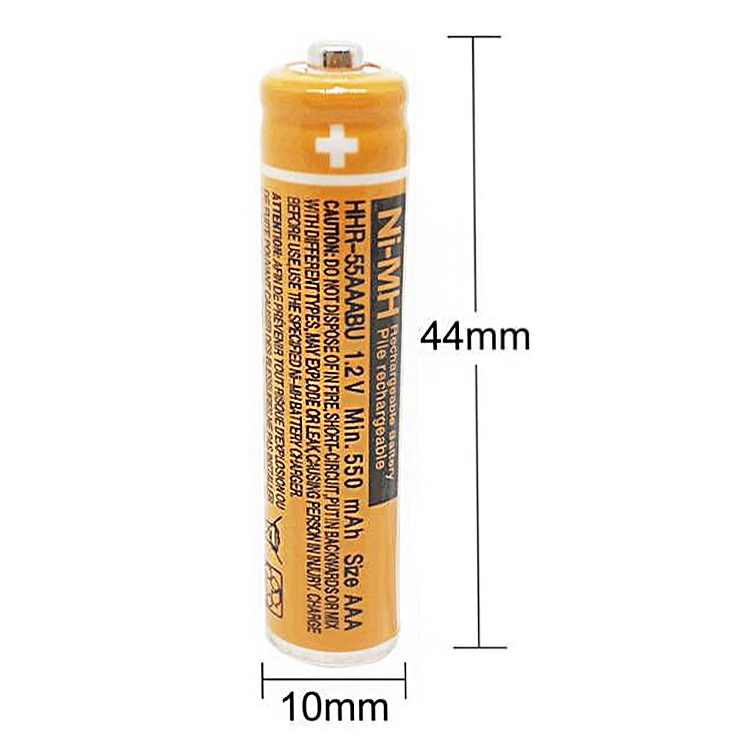 IWANGDO AAA HHR-55AAABU Lot de 4 batteries compatibles avec téléphone sans fil Panasonic Gigaset HHR-65AAABU HHR-75AAA / B-4 NI-MH - 2