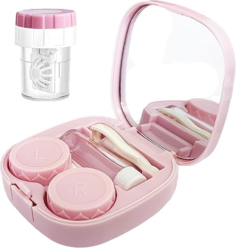 Miniatura 11 de Kit de funda para lentes de contacto con lavadora limpiadora, kit de herramientas de extracción de aplicador de lentes de contacto con botella de