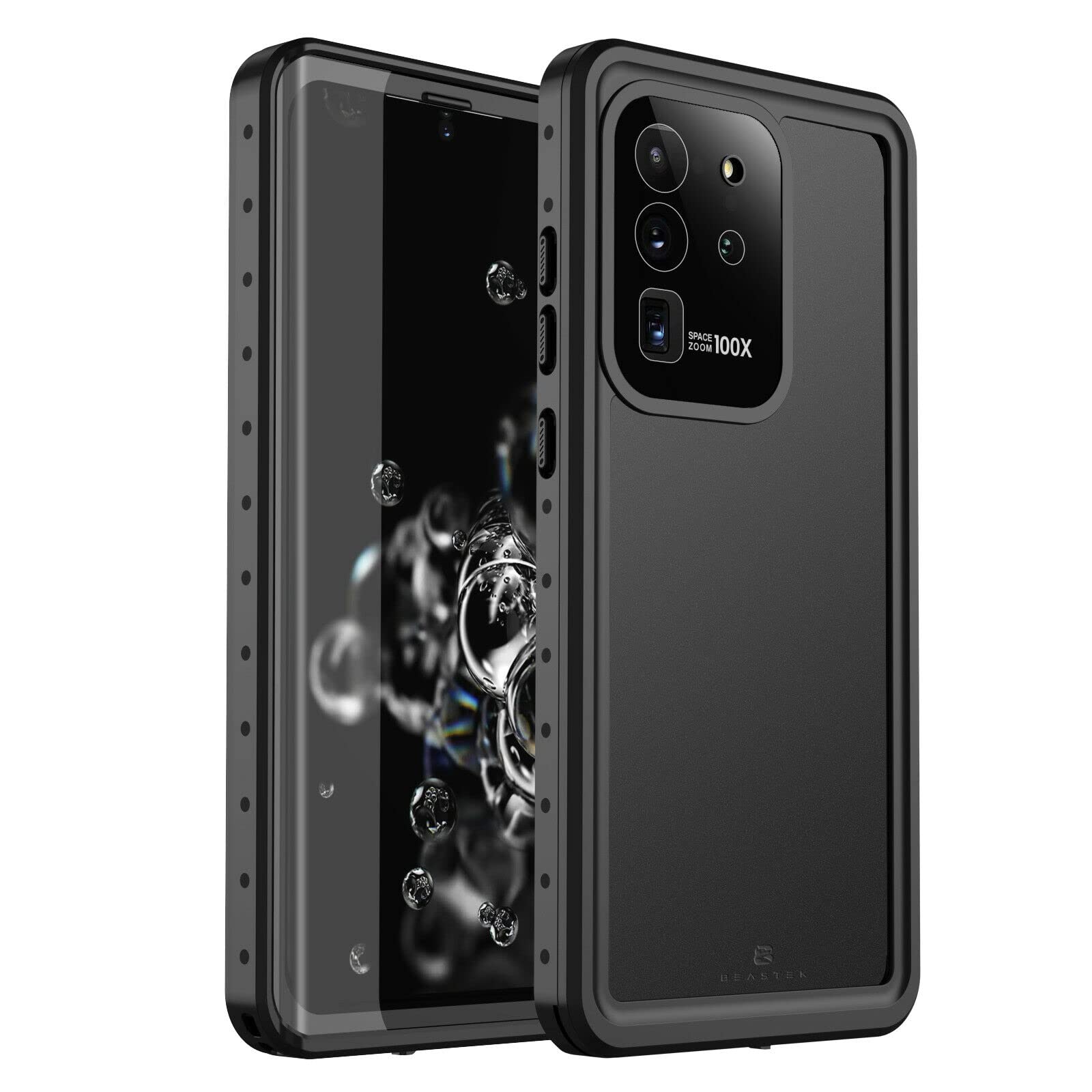 for Samsung Galaxy S20 Ultra Waterproof Case, BEASTEK NRE Series, Shockproof Underwater IP68 Case with Built-in Screen Protector Full Body Protective Cover, for Galaxy S20 Ultra 6.9 inch (Black)