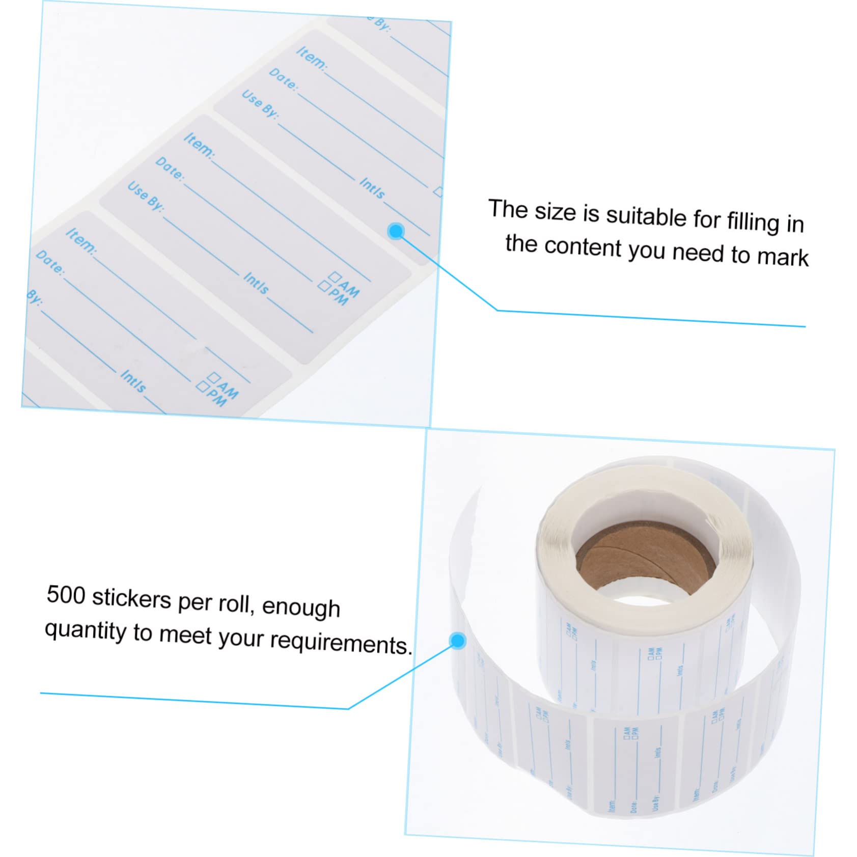 SHINEOFI 10rotoli Etichette Adesive Alimentari Scrivibili Etichette Per Data Di Scadenza e Marcatura Per Barattoli e Contenitori Facili Da Usare e Sicure Per Casa e Negozio