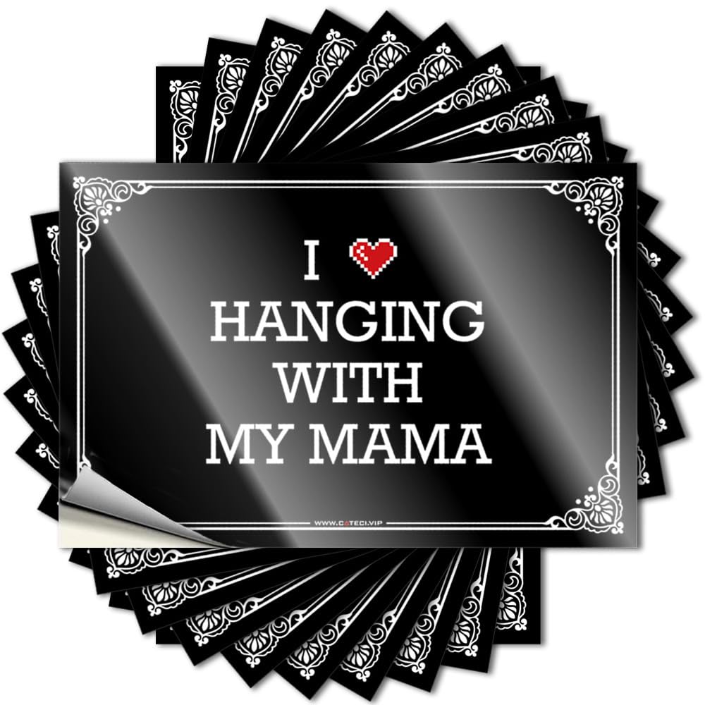 Pool Stuff Reading Decal - I Love Hanging with My Mama Removable Decal Laptop Easy Peel for Alcohol(6X9CM)